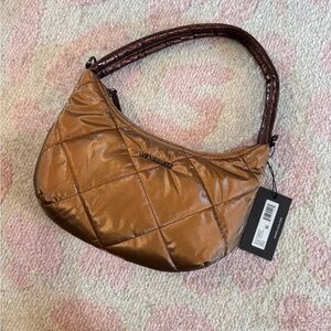 MZ Wallace Brown Quilted Shoulder Bag